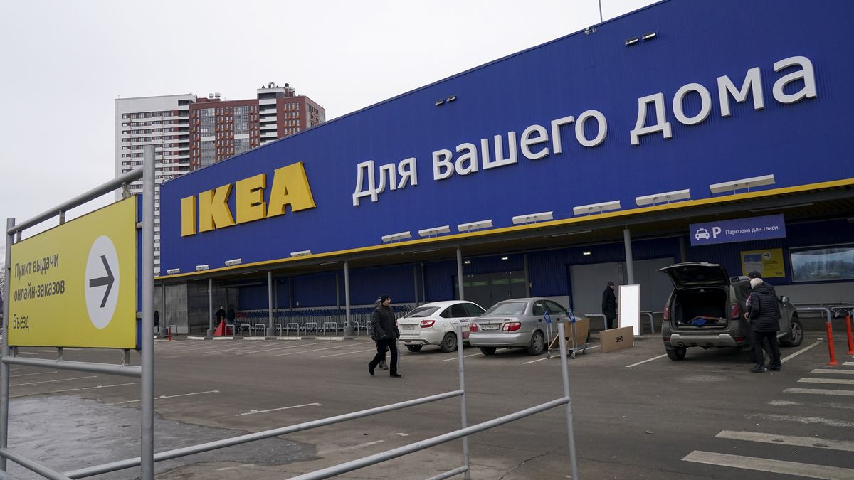 MOSCOW, RUSSIA - MARCH 04: A view of IKEA store in Russia's capital Moscow on March 04, 2022. Swedish furniture retailer IKEA is suspending all its operations in Russia and Belarus it announced on Thursday. This includes pausing export and import to and from Russia and Belarus, and suspending production operations and IKEA retail operations in Russia. Some of the customers, who had placed an order before the decision, came to the store and received their products. (Photo by Pavel Pavlov/Anadolu Agency via Getty Images)