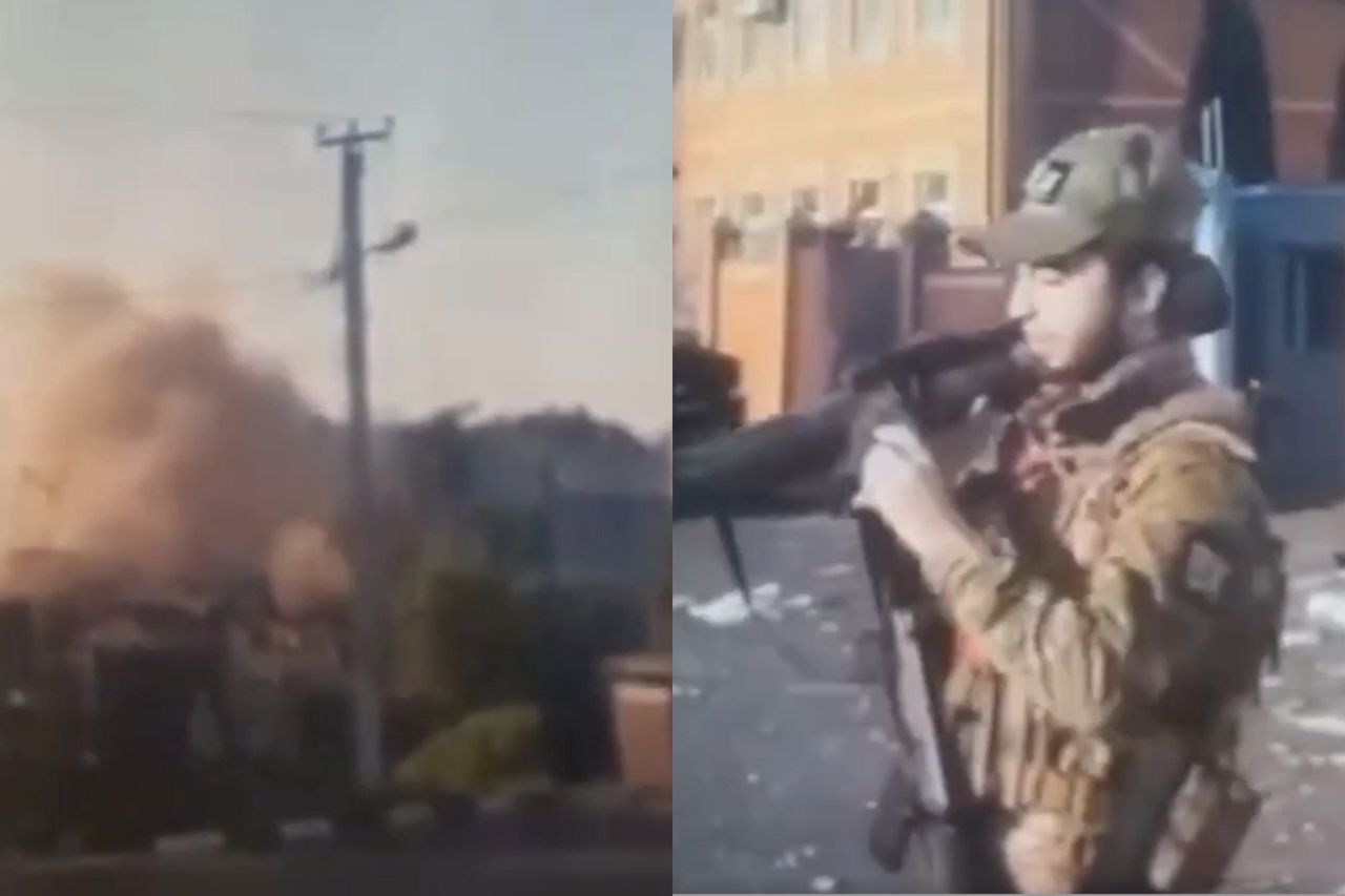 Szokujące zachowanie rosyjskiego żołnierza. Strzela z granatnika w kościół