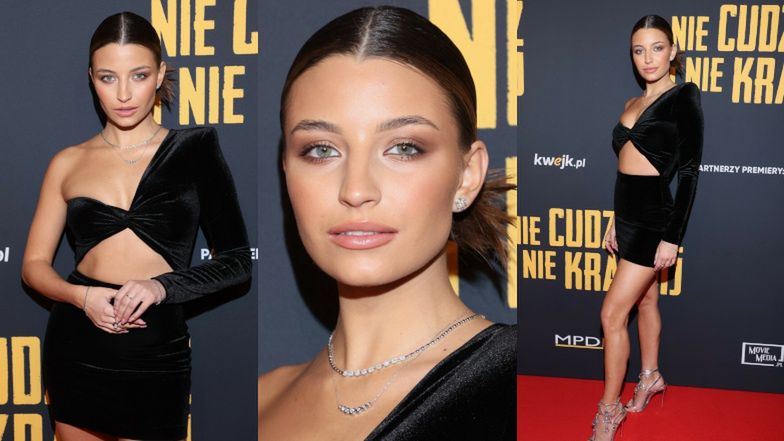 Julia Wieniawa na premierze "Nie cudzołóż, nie kradnij"