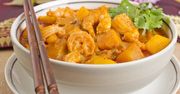 Dyniowe curry z mlekiem kokosowym i krewetkami