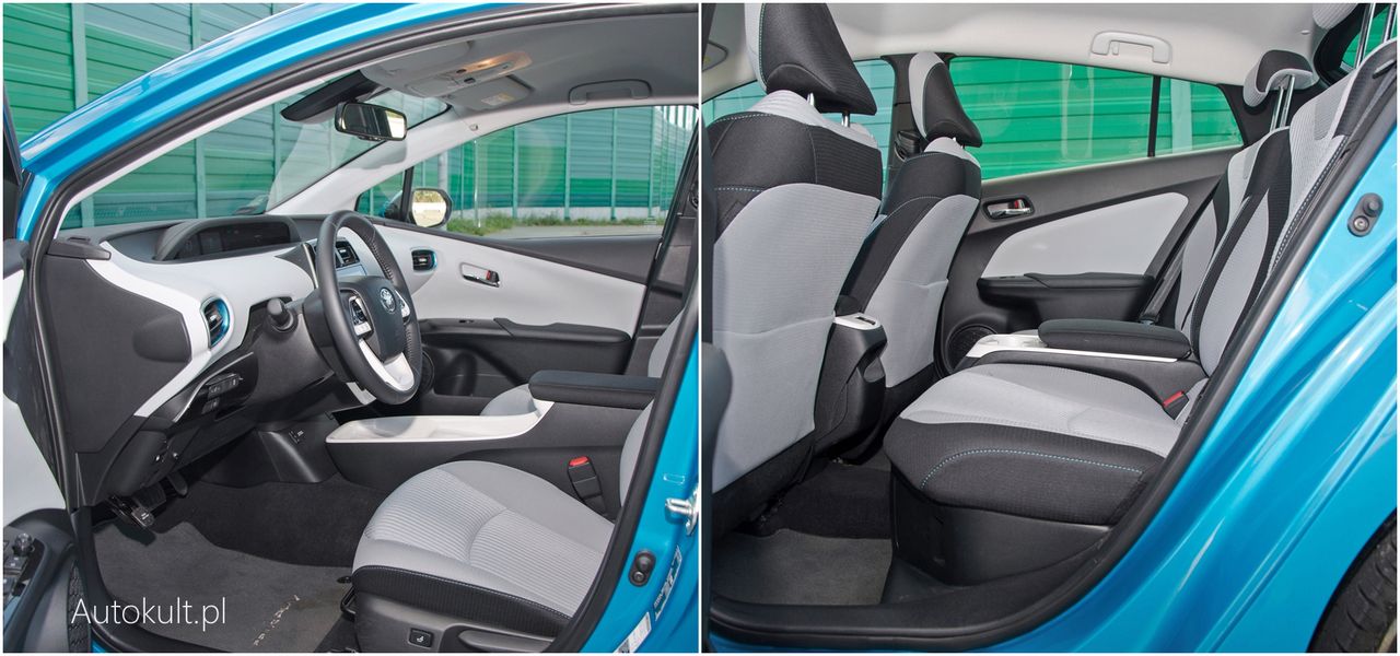W Toyocie Prius siedzi się nisko, ale wygodnie. Mnóstwo przestrzeni, ale tylko dwuosobowa kanapa.