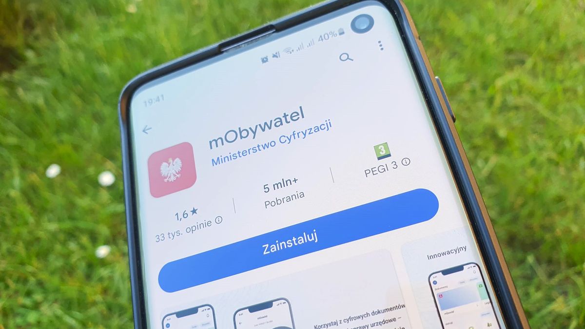 Aplikacja mObywatel w Google Play