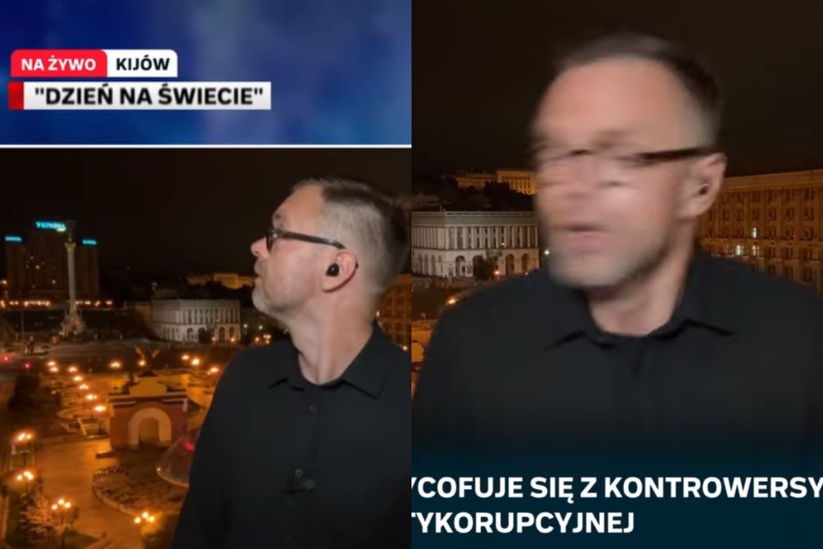 Reporter Polsat News był na żywo, gdy doszło do bombardowania