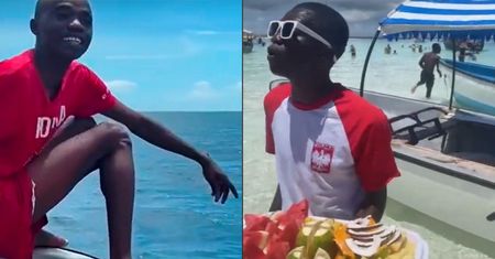 Mówi po polsku i nosi koszulkę z godłem. Janek z Zanzibaru nazywa się królem TikToka