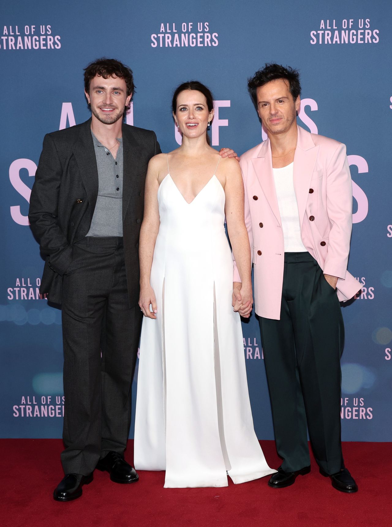 Paul Mescal, Claire Foy i Andrew Scott na pokazie "Dobrych nieznajomych"