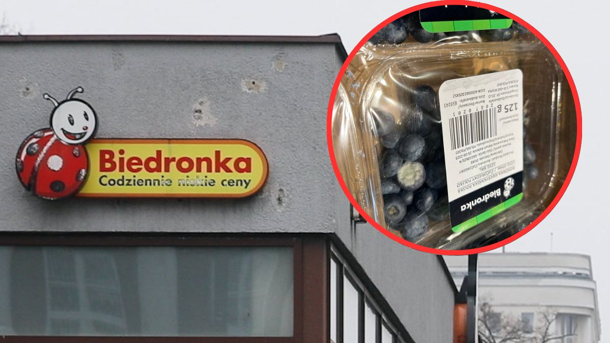 W Biedronce natknął się na spleśniałe borówki