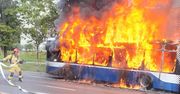 Pożar autobusu w centrum Krakowa. W środku byli pasażerowie