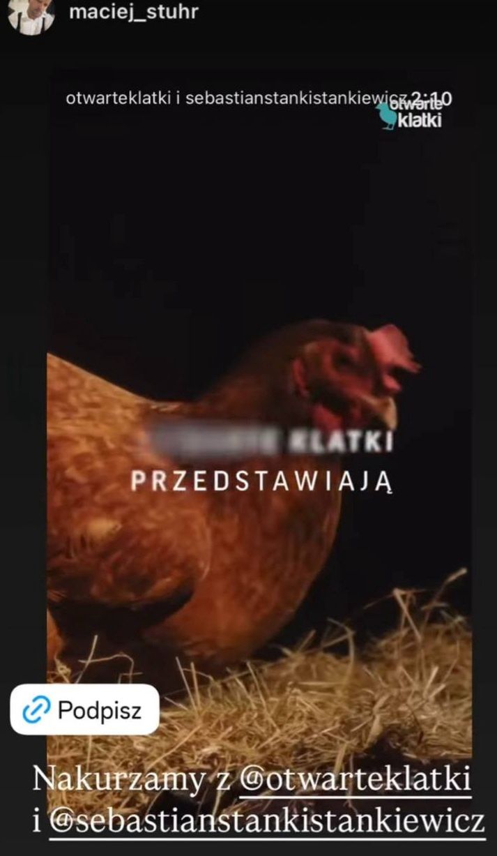 Wpis Macieja Stuhra na Instagramie