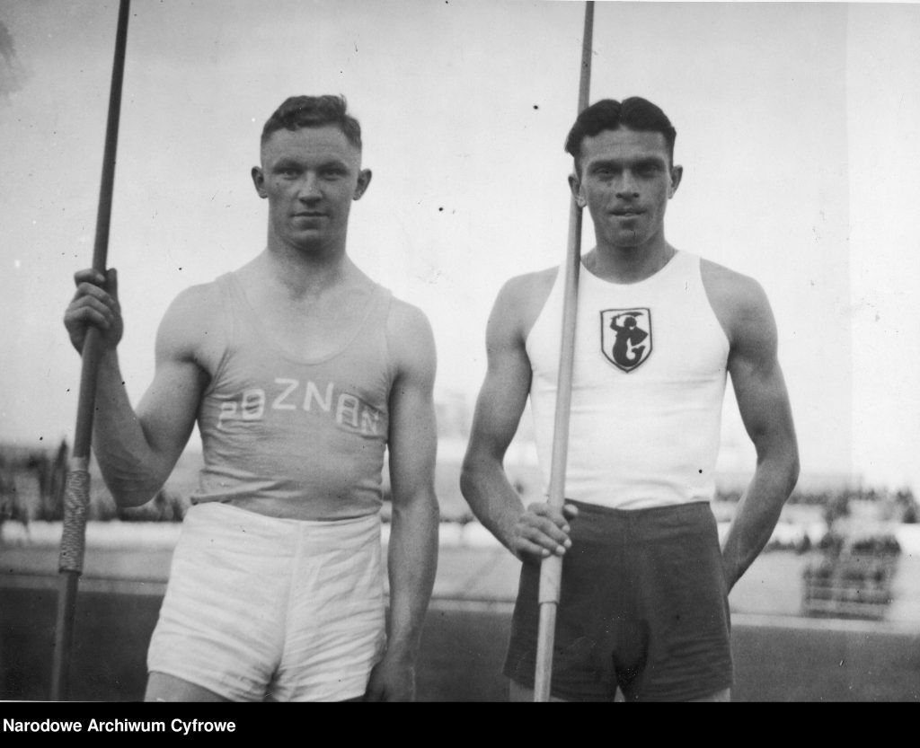 Oszczepnicy Eugeniusz Lokajski (z prawej) i i Walter Turczyk