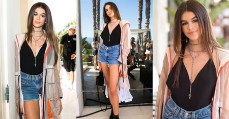 15-letnia córka Cindy Crawford chwali się nogami na Coachelli