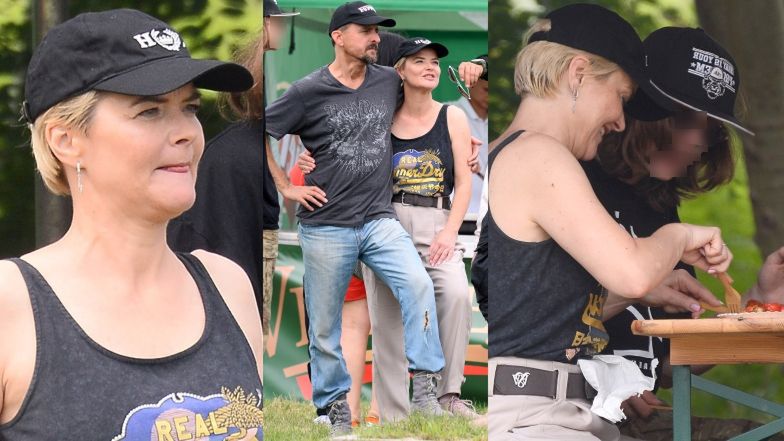 Monika Richardson z partnerem i pasierbem na gali VIP Cross