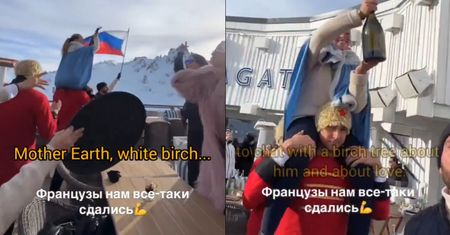 Tłum Rosjan bawi się we Francji. "W końcu się poddali"