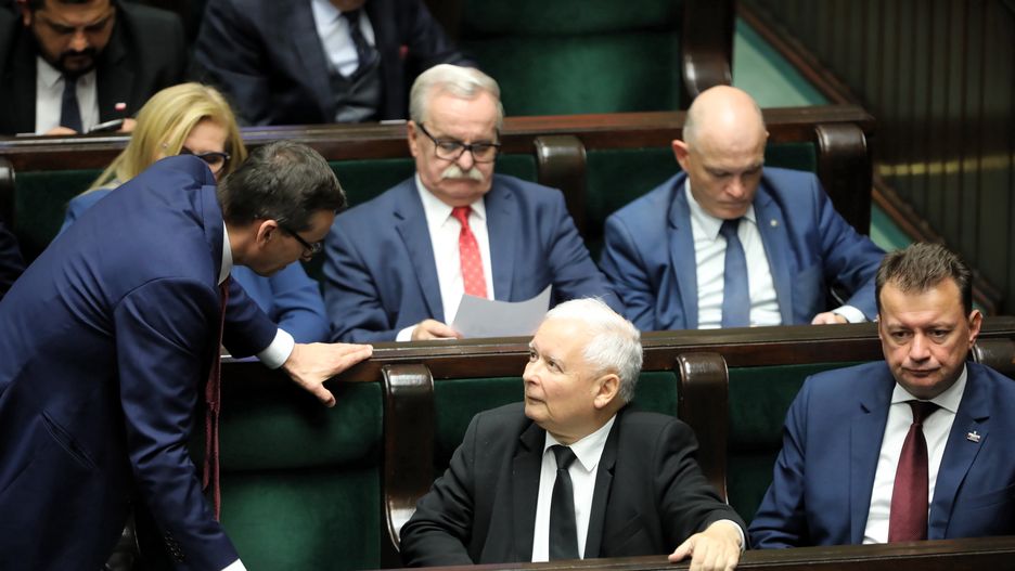 Jarosław Kaczyński podczas burzliwych obrad w Sejmie