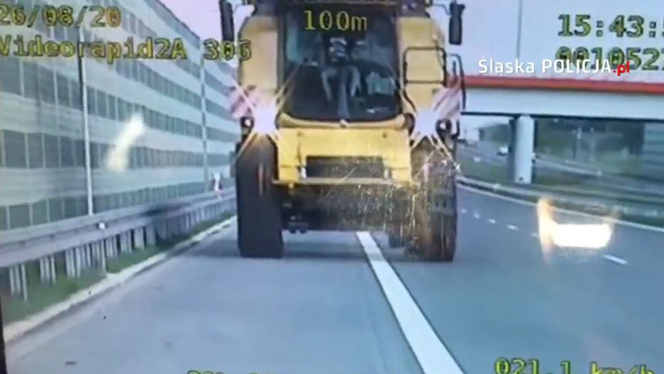 Kombajnem po autostradzie A1