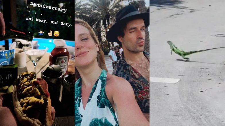Piotr Stramowski chwali się amerykańskimi wakacjami u boku NOWEJ UKOCHANEJ: ostrygi, jaszczurka i wspólne selfie (ZDJĘCIA) 