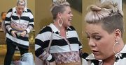 Roześmiana, ciężarna Pink na zakupach w Beverly Hills (FOTO)