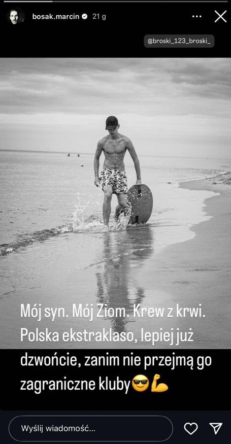 Marcin Bosak pochwalił się synem 