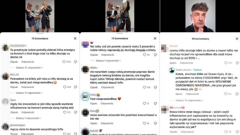 Influencerzy dostali bilety na Billie Eilish. Fani oburzeni