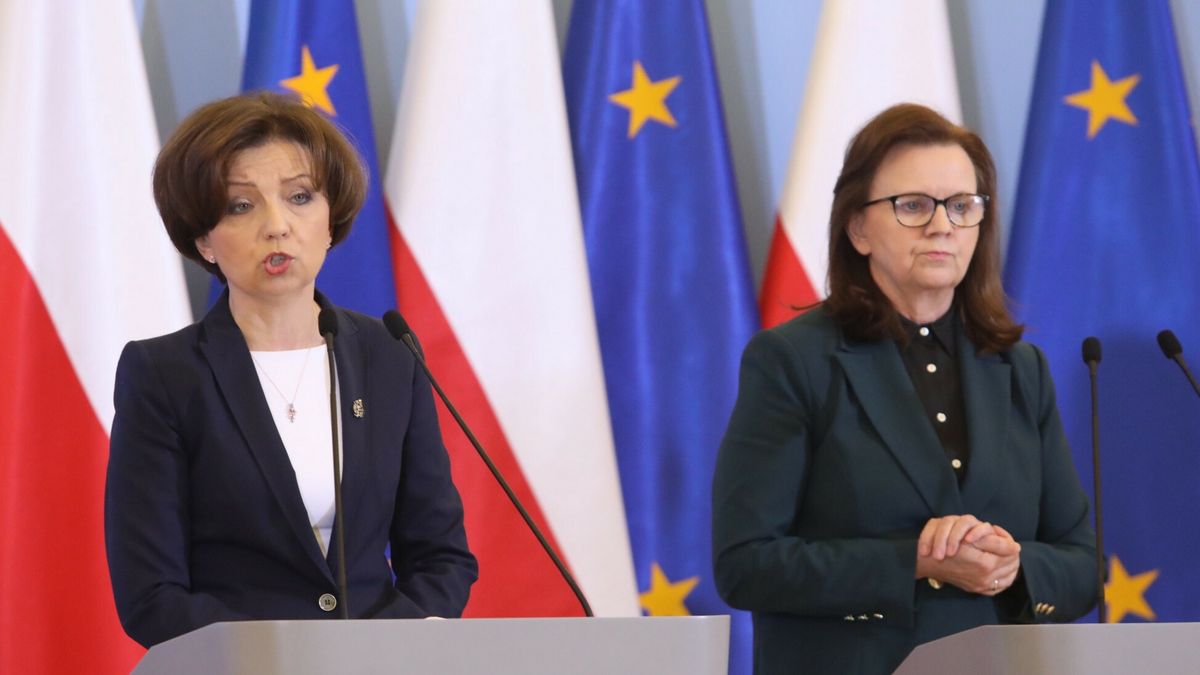 Minister rodziny Marlena Maląg i prezes ZUS Gertruda Uścińska