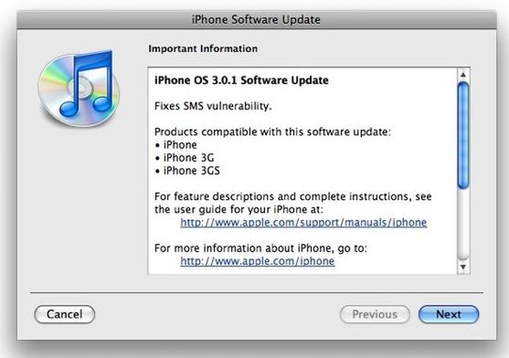 Aktualizacja firmware'u dla iPhone'ów 2G, 3G i 3GS