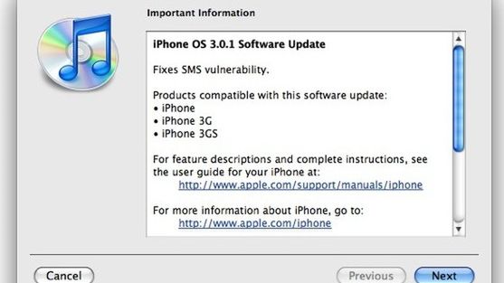 Aktualizacja firmware'u dla iPhone'ów 2G, 3G i 3GS 1