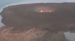 Może Kaspijskie w płomieniach. Erupcja wulkanu błotnego przy polach naftowych Azerbejdżanu