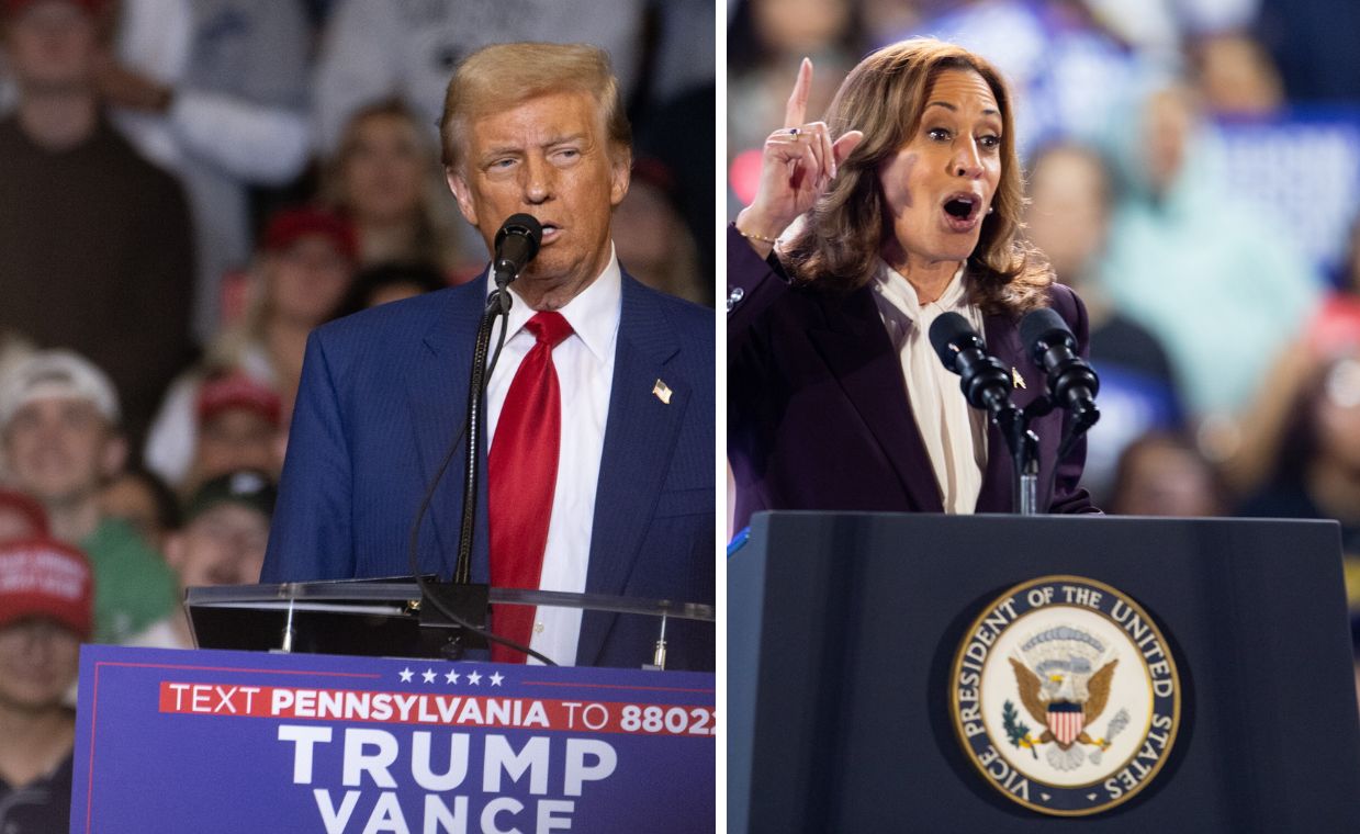 Donald Trump and Kamala Harris