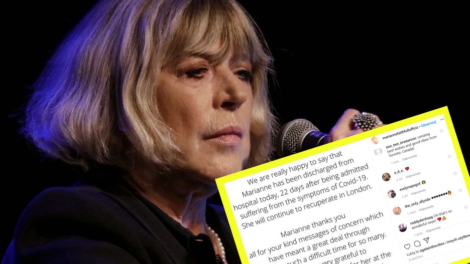 Marianne Faithfull dziękuje lekarzom i pielęgniarkom za uratowanie życia