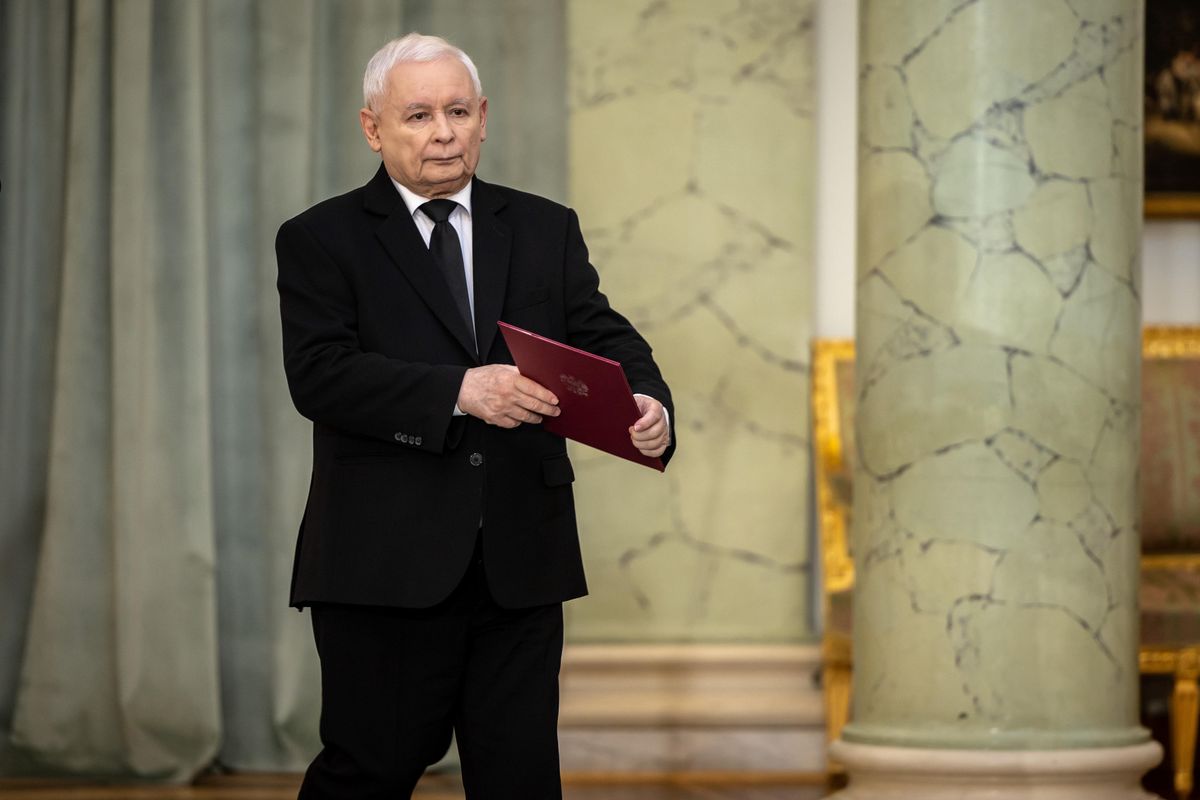 Jarosław Kaczyński był "Gościem Wiadomości" TVP