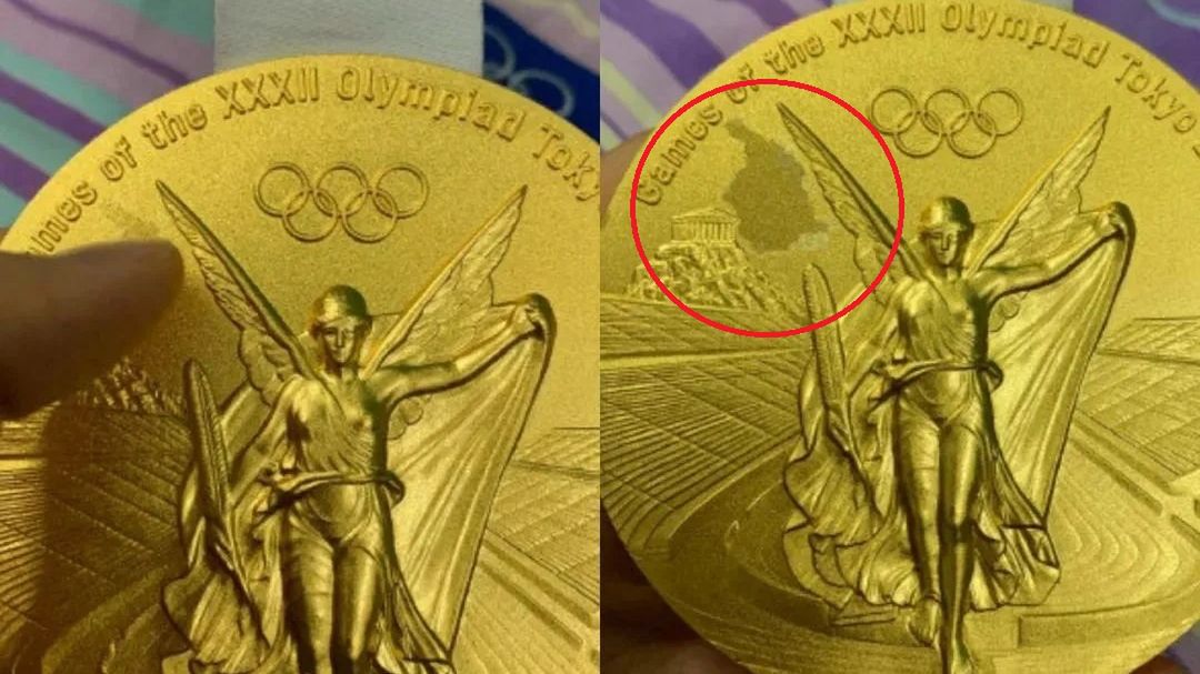 Oto uszkodzony medal Chinki