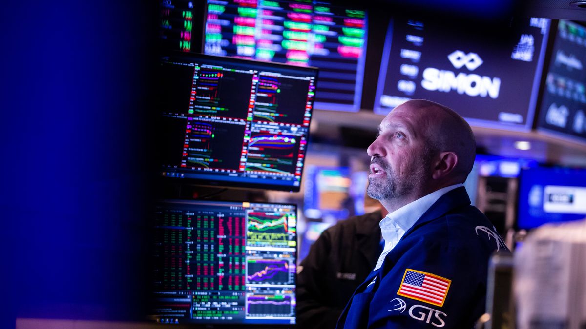 A trader works on the floor of the New York Stock Exchange (NYSE) in New York, U.S., on Monday, June 27, 2022. Money managers betting on a sustained global rebound will be left sorely disappointed in the second half of this crushing year as a protracted bear market looms, even if inflation cools. Photographer: Michael Nagle/Bloomberg via Getty Images