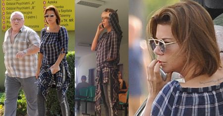 Edyta Górniak z ojczymem odwiedzili matkę w szpitalu (ZDJĘCIA)