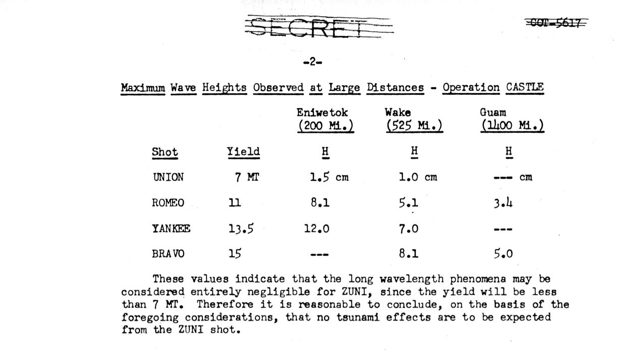 Fragment dokumentacji dotyczącej atomowego tsunami