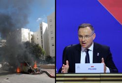 Andrzej Duda komentuje atak na Izrael. "Polska potępia akty przemocy"