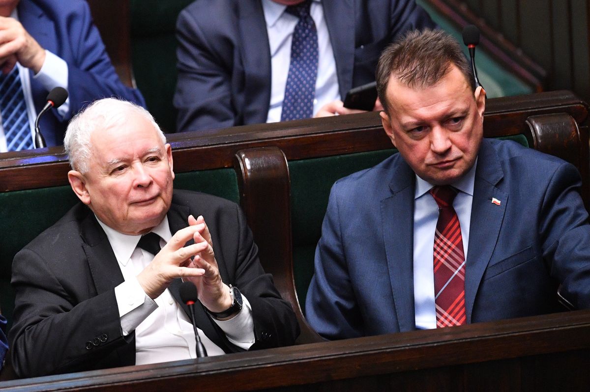 Jarosław Kaczyński i Mariusz Błaszczak z PiS