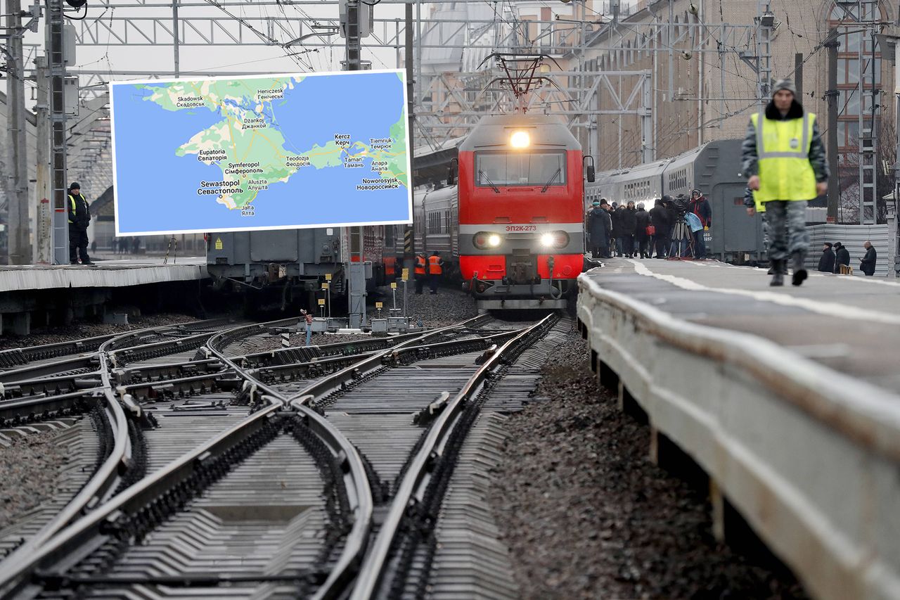 Rosjanie ściągają pociągi na Krym. To może oznaczać jedno
