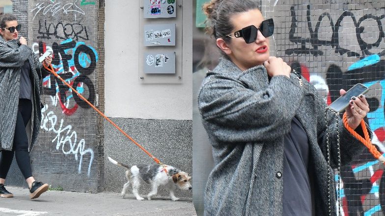 Zofia Zborowska na lunchu z pupilem