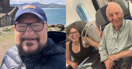Piotr Gąsowski zabrał 93-letniego ojca i córkę do San Francisco. Widać podobieństwo? (FOTO)