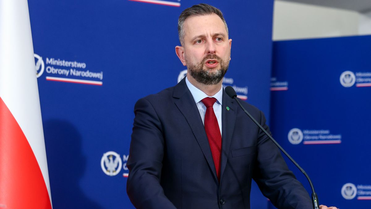 Wladyslaw Kosiniak-Kamysz, Polands Minister of Defence,during press conference in Warsaw, Poland, on April 27, 2026. (Photo by Foto Olimpik/NurPhoto via Getty Images)