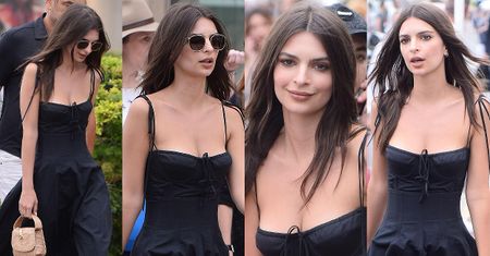 #TRENDY: Emily Ratajkowski w czarnym komplecie