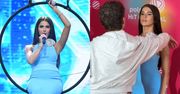 Roksana Węgiel w błękitnej sukni za 10 TYSIĘCY ZŁOTYCH pozuje na Polsat Hit Festiwal (WIDEO)
