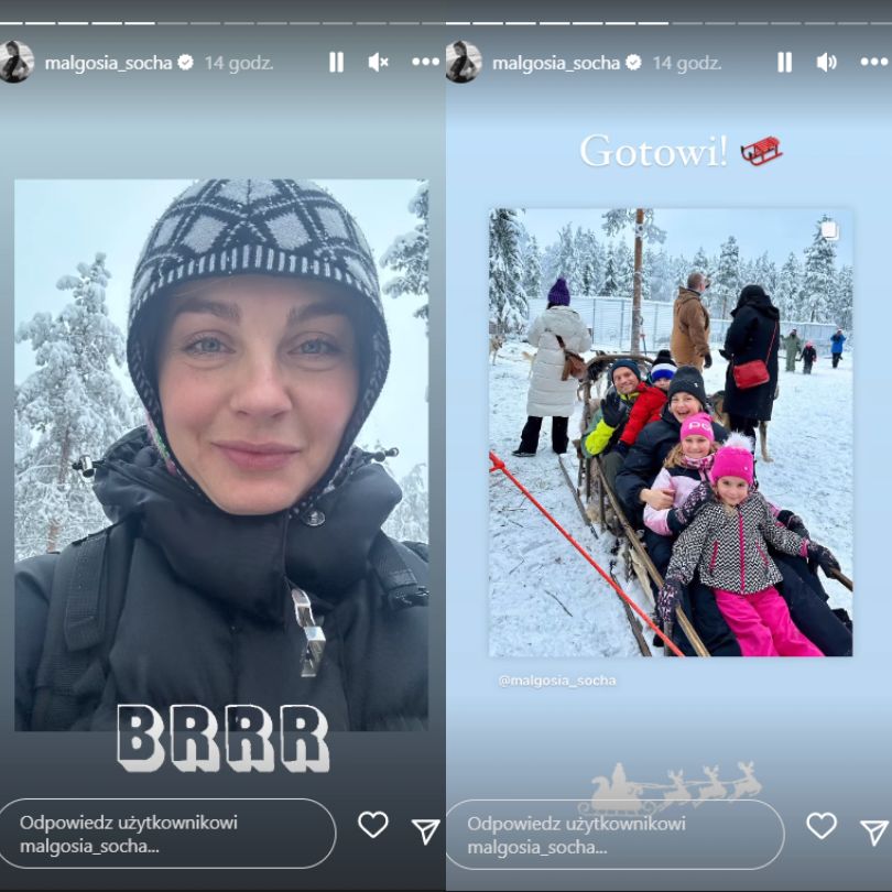 Małgorzata Socha zabrała dzieci do Laponii