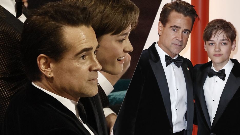 Colin Farrell z synem na Oscarach