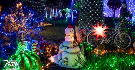 Bajeczna iluminacja świąteczna na ulicy Fałata w Trzciance