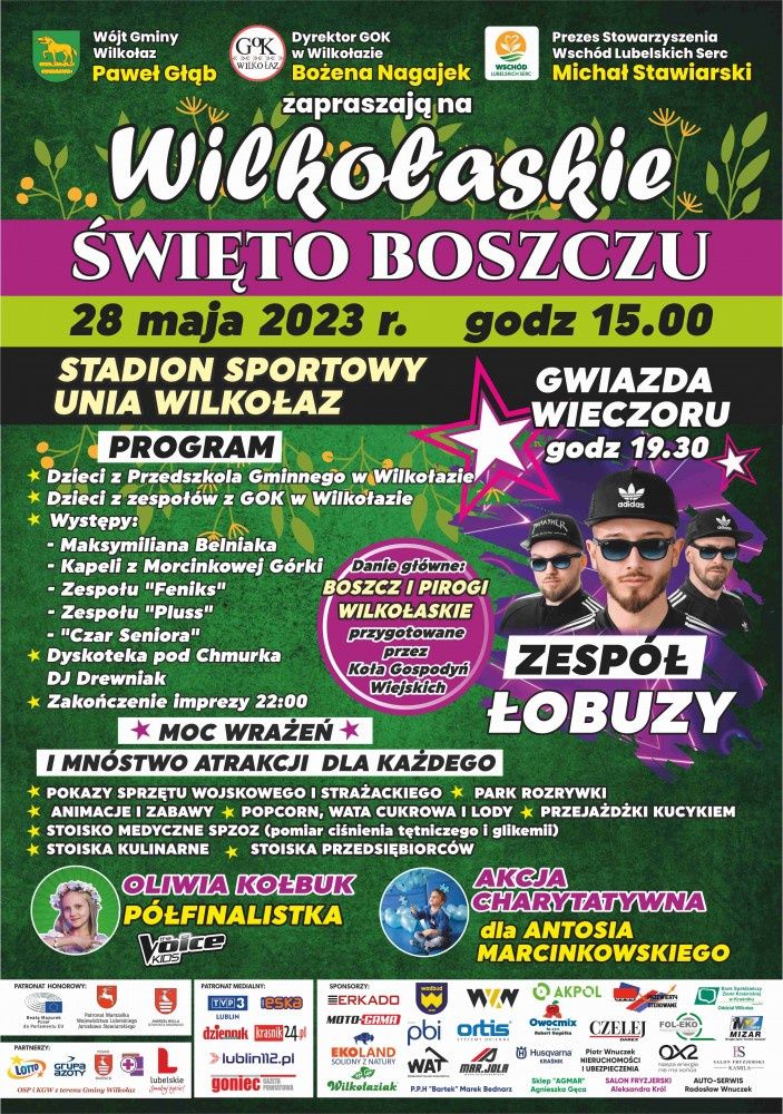 Wilkołaskie Święto Boszczu 2023 - plakat, program