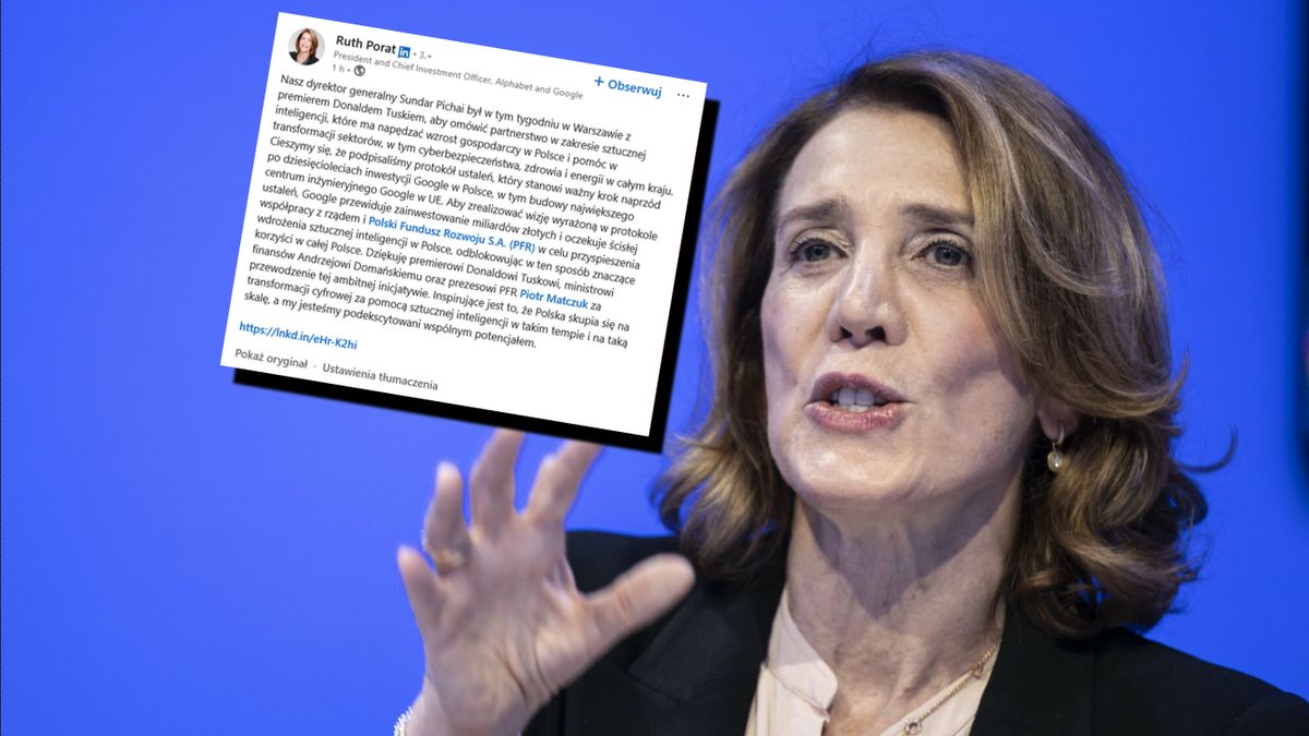 Ruth Porat o inwestycji Google w Polsce