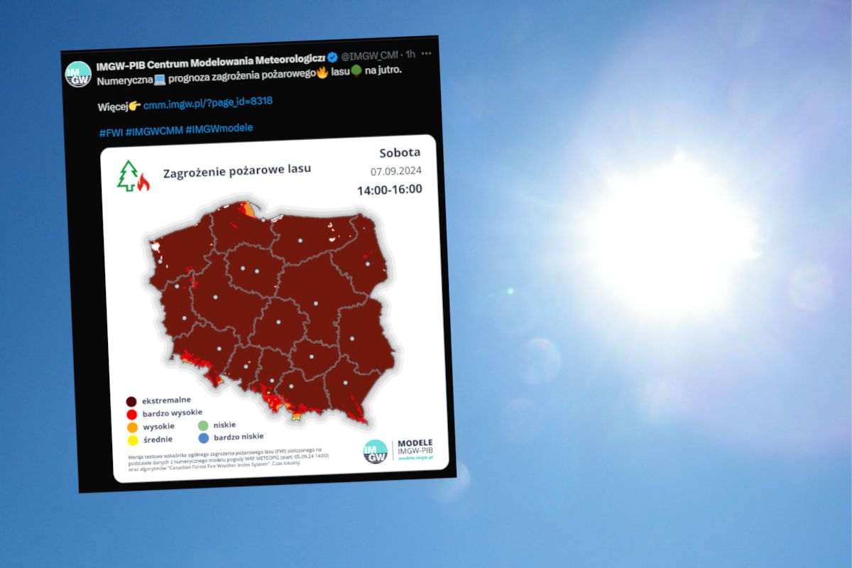 Spójrzcie na mapę. Zagrożenie niemal w całym kraju. IMGW ostrzega