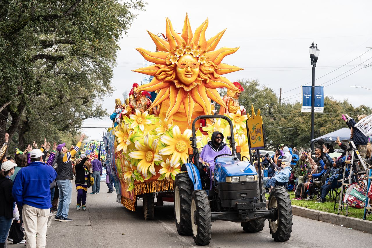 NEW ORLEANS, LOUISIANA - FEBRUARY 13: The Krewe of Rex parade takes place during 2024 Mardi Gras on February 13, 2024 in New Orleans, Louisiana. (Photo by Erika Goldring/Getty Images)