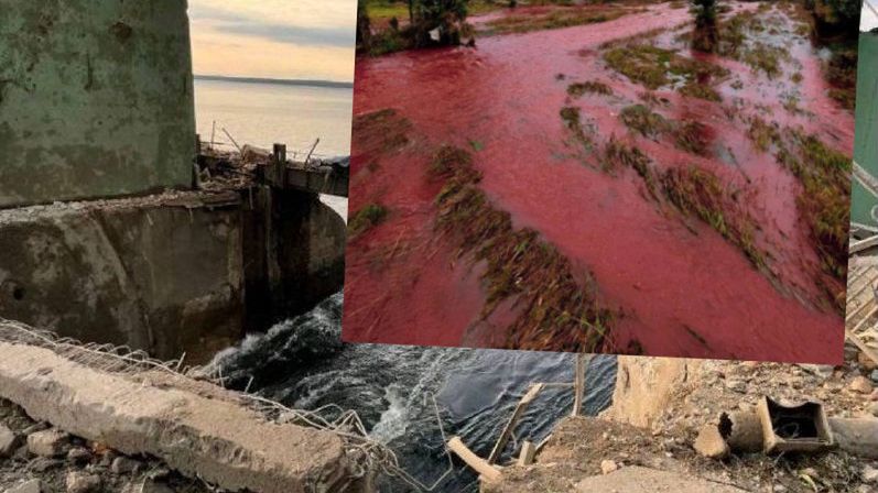 Po ostrzelaniu urządzeń hydrotechnicznych w Krzywym Rogu rzeka Ingulec zmieniła kolor