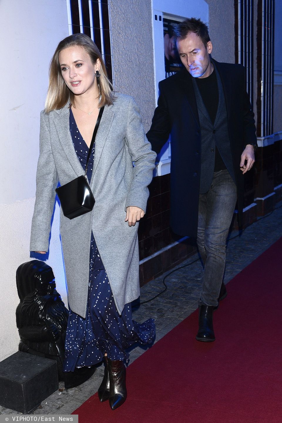 Marta Chodorowska z mężem w teatrze